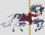 (image for) Grey Paint Carousel Horse